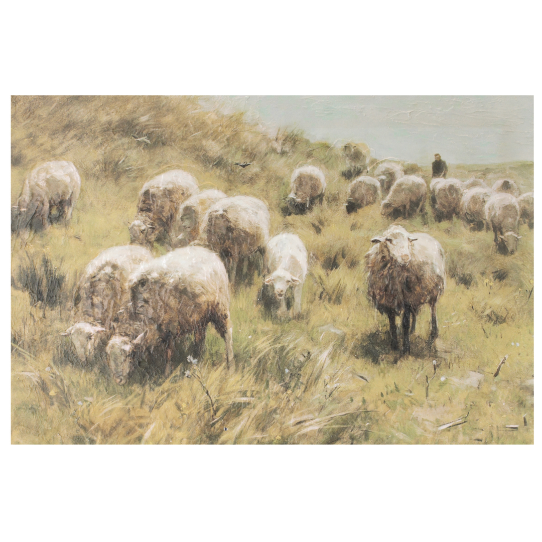 MELROSE Sheep Print On Wood