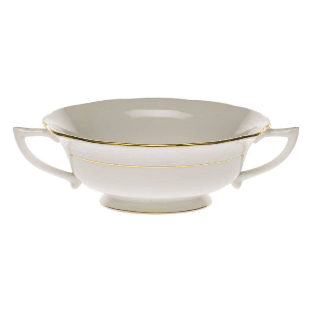 HEREND Golden Edge Cream Soup Cup