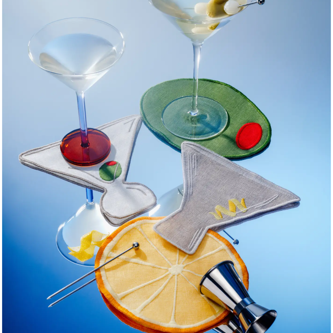 PIECEWORK PUZZLE Martini Cocktail Napkins Default Title