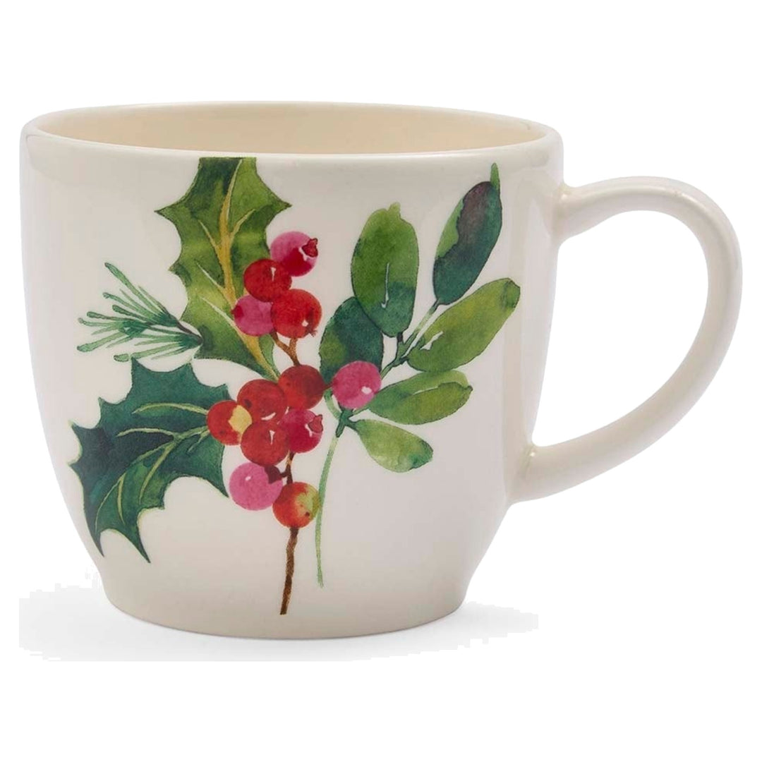 PORTMEIRION Botanic Garden Christmas Holly Latte Mug
