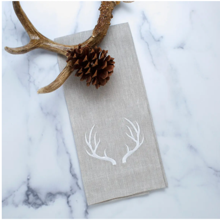 ARTE ITALICA Antlers Linen Hand Towel
