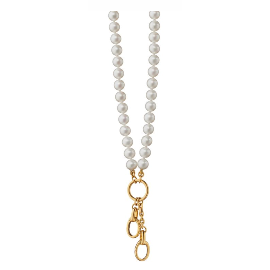 MONICA RICH KOSANN 18k Gold Freshwater Pearl Charm Enhancer Chain