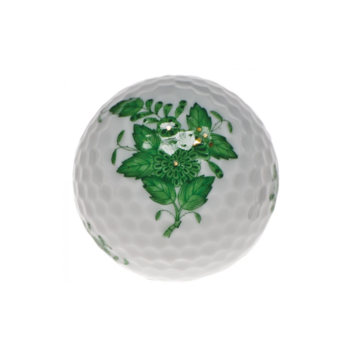 HEREND Golf Ball GREEN CHINESE BOUQUET