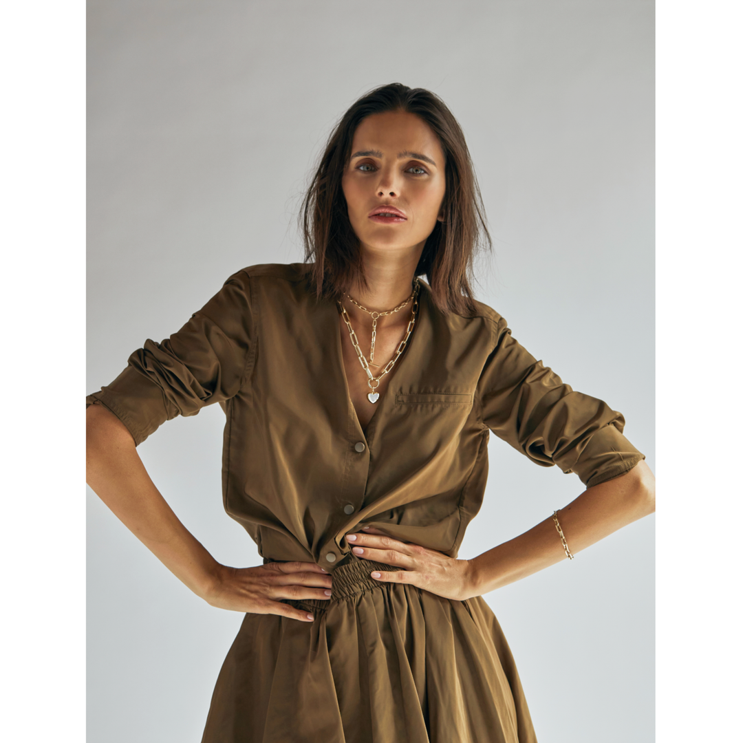 KELLY FLETCHER Lariate 18K Yellow Gold Oversize Necklace