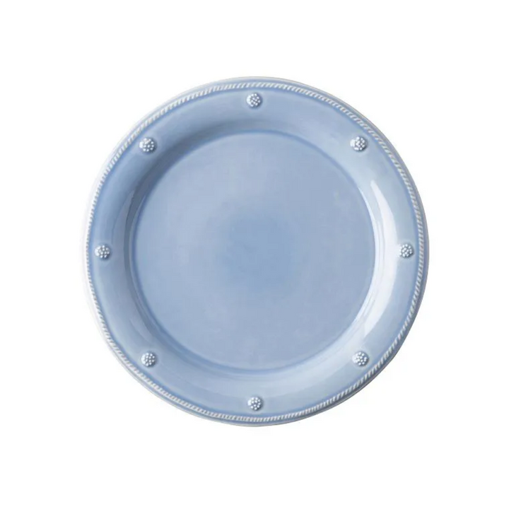 Berry And Thread Chambray Scalloped Dessert Salad Plate