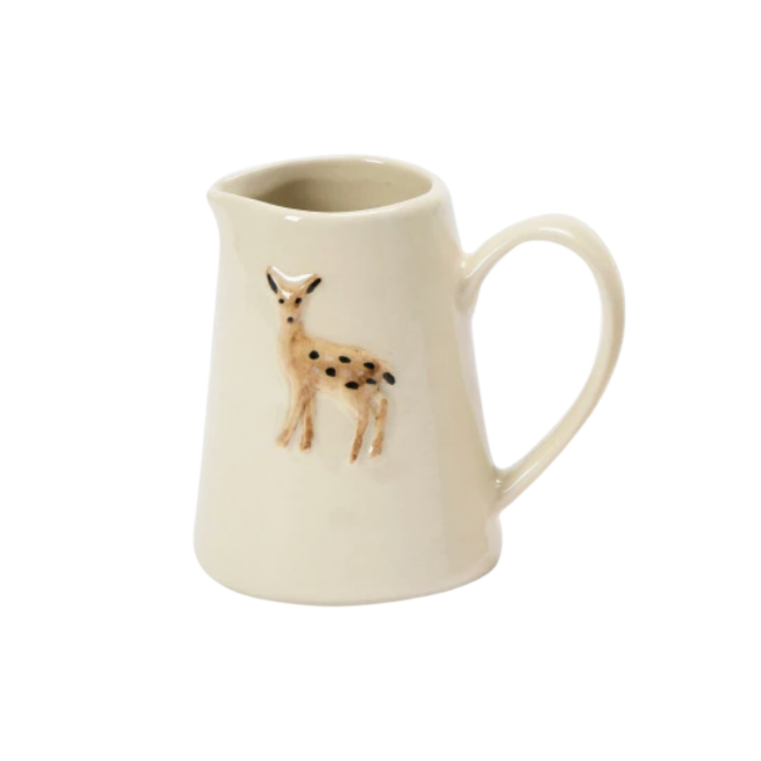 CREATIVE CO-OP Mini Stoneware Deer Pitcher Default Title