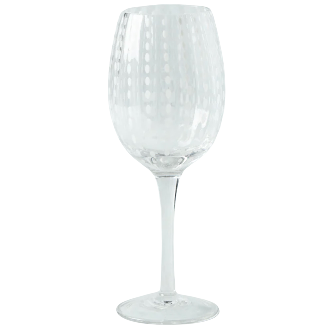 ZODAX White Dots Wine Glass Default Title