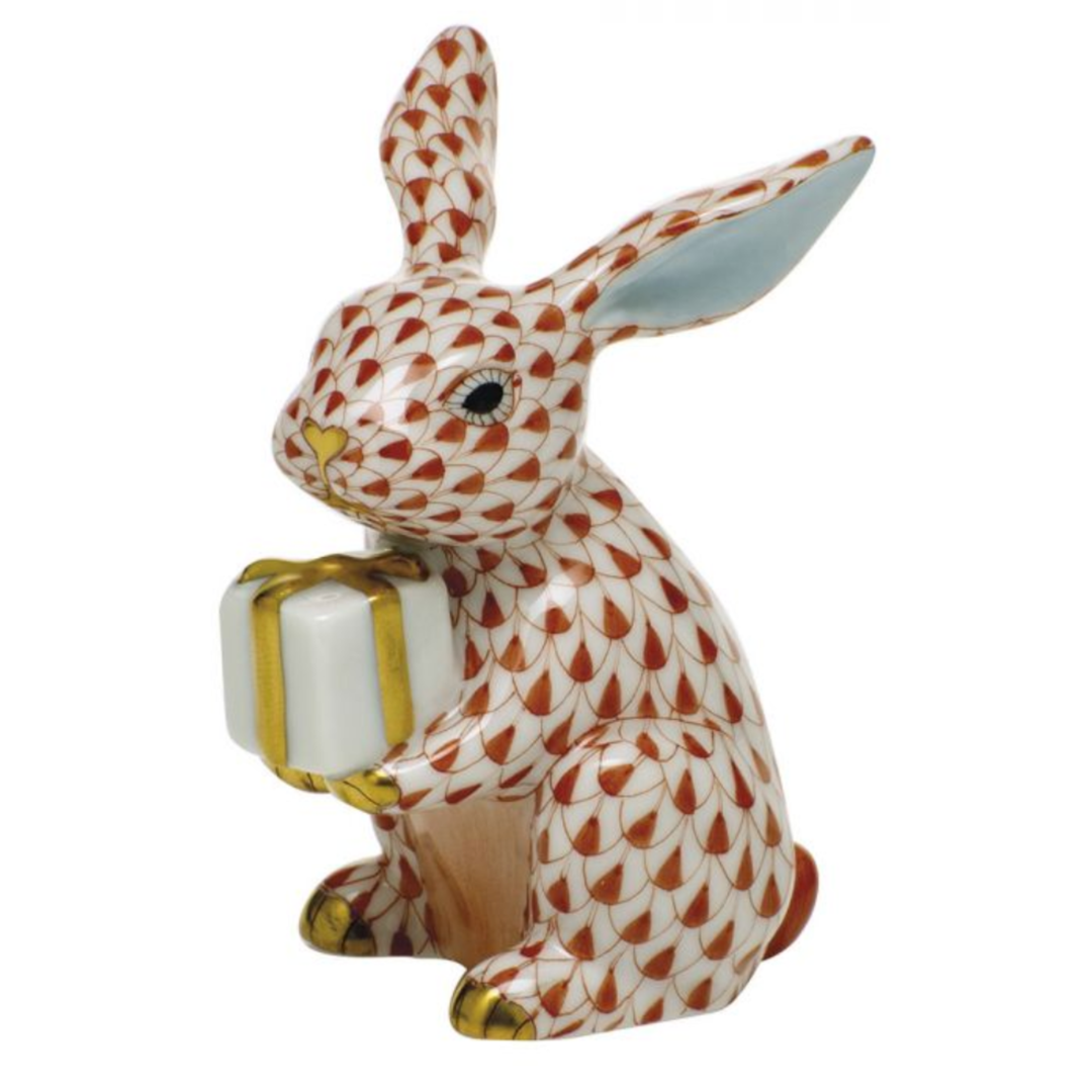 HEREND Celebration Bunny RUST