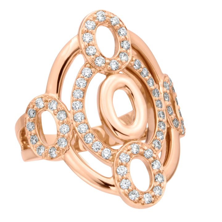 GUMUCHIAN 18K Rose Gold Diamond Carosel Ring
