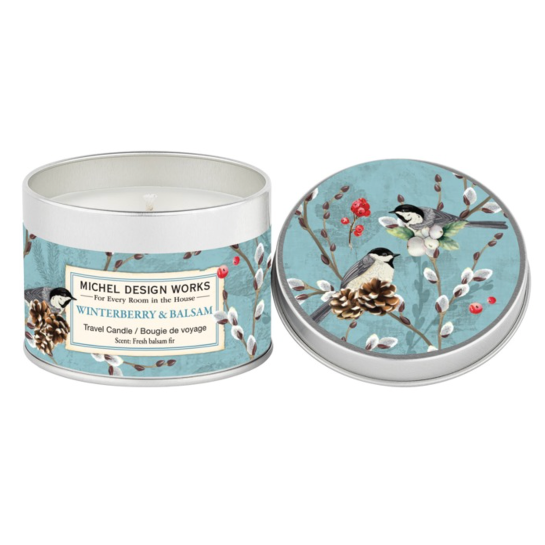 MICHEL DESIGN Winterberry And Balsam Travel Candle Default Title