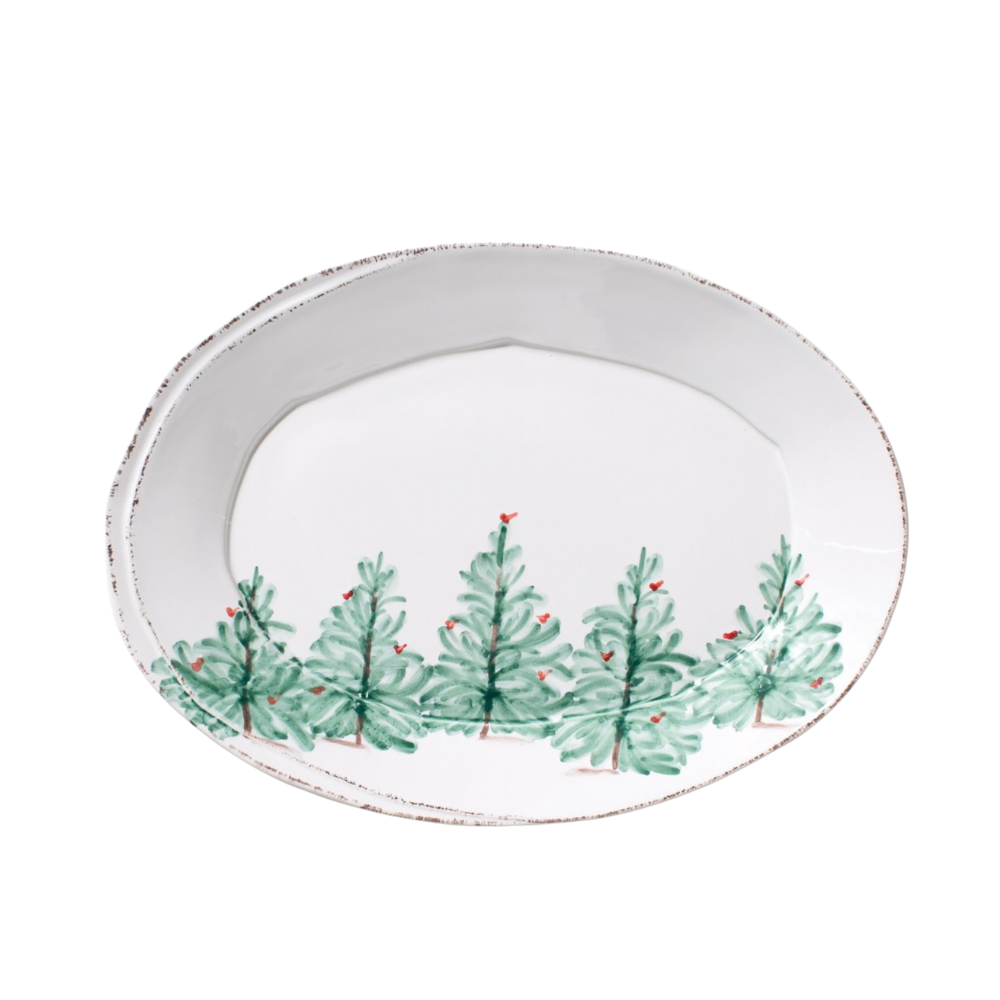 VIETRI Lastra Holiday Small Oval Platter Default Title