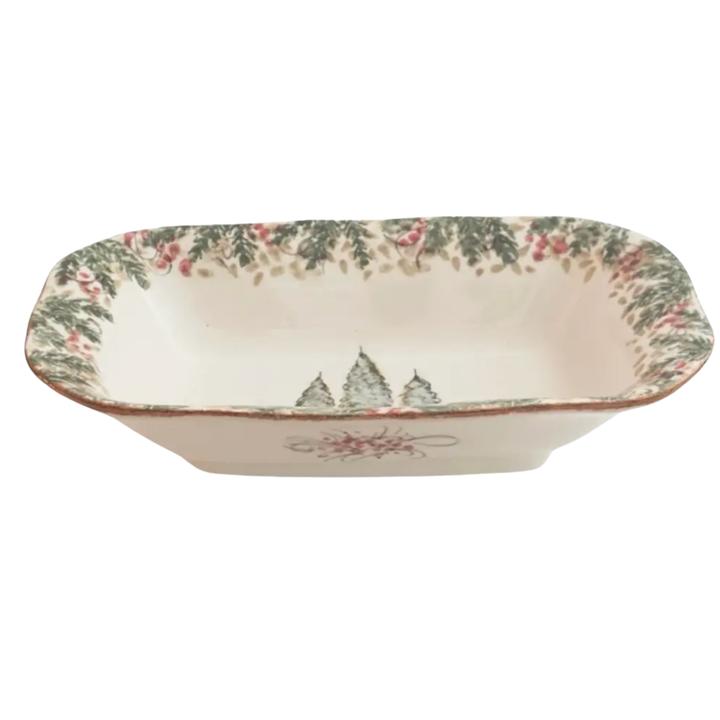 ARTE ITALICA Natale Rectangular Bowl Default Title