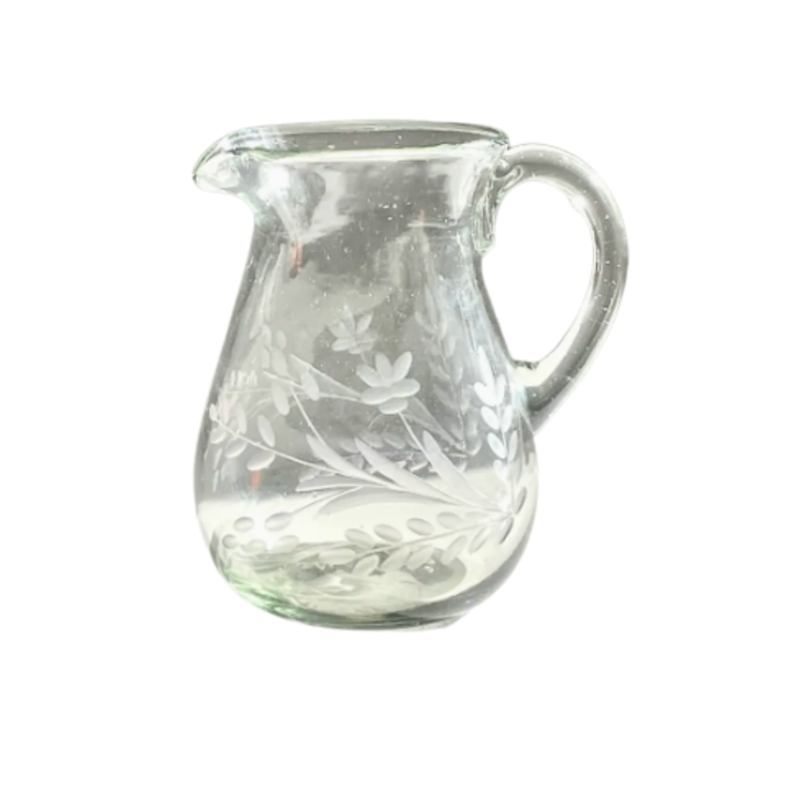 VILLA LUA HOME Hand Blown Glass Petite Pitcher