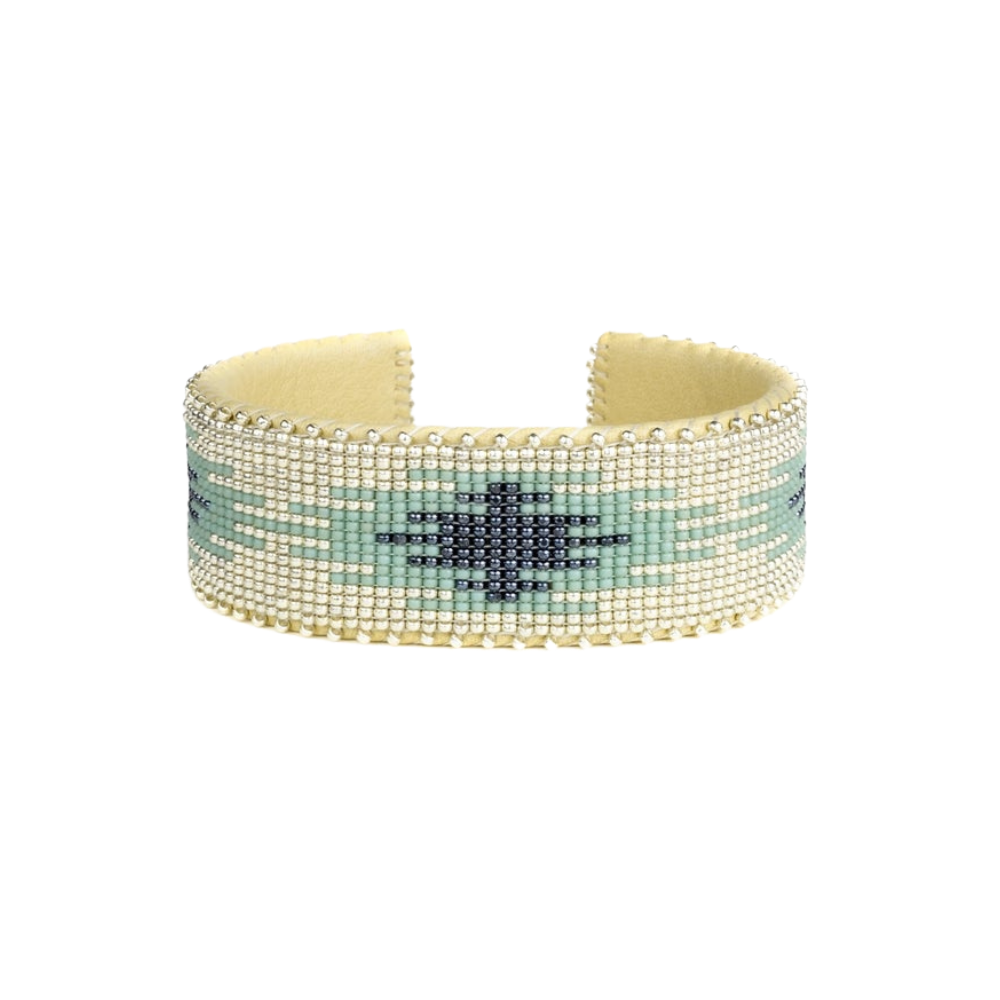 ETKIE Summer Large Glass Cuff Bead Bracelet Default Title