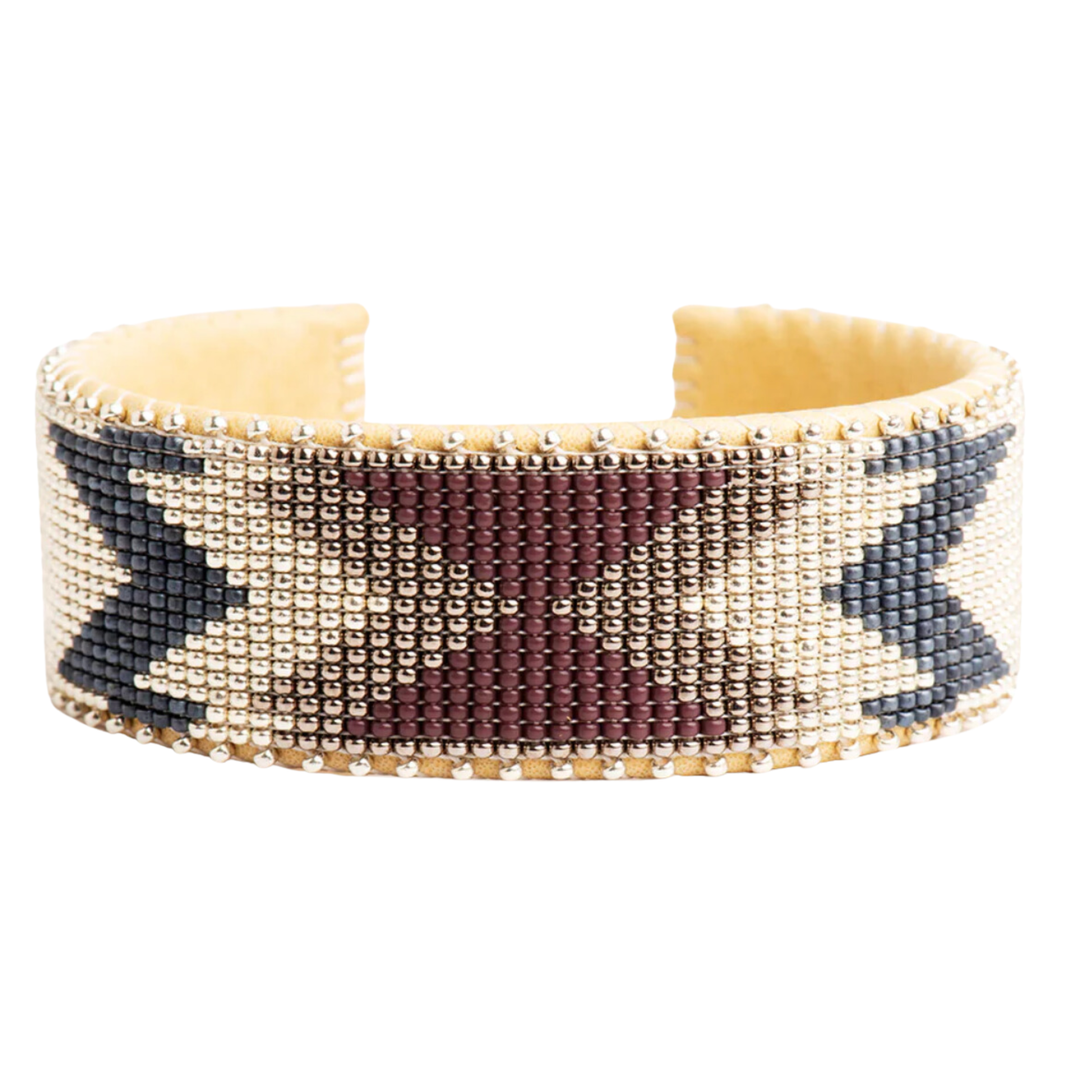 Bramble Large Glass Bead Cuff Bracelet