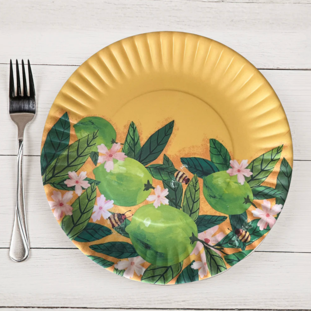 180 DEGREES Individually Sold Citrus Bee Melamine Plates