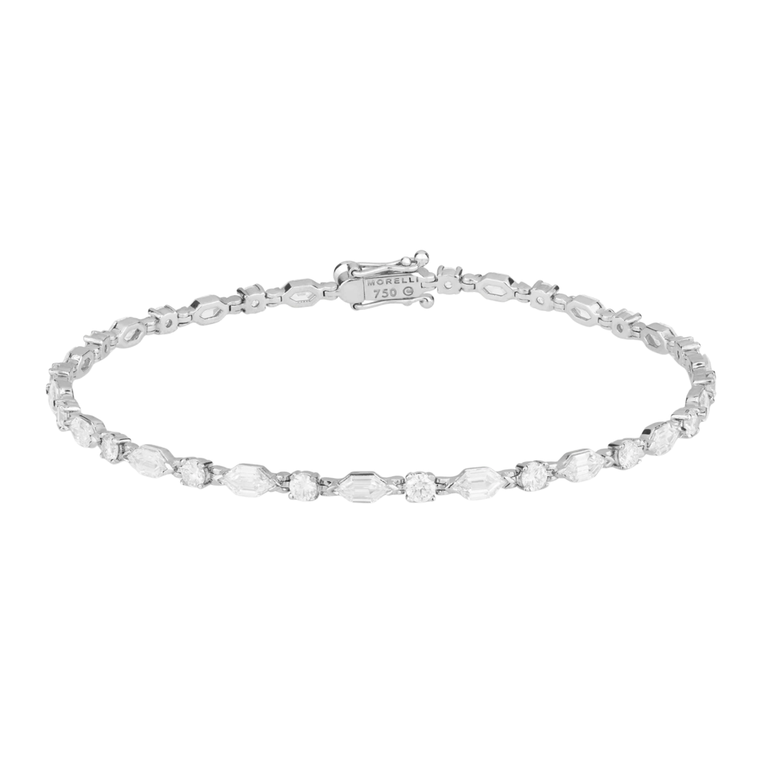 PAUL MORELLI Elongated Hex Diamond White Gold Bracelet Default Title