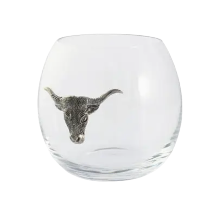 VAGABOND HOUSE Longhorn Stemless Wine Glass Default Title