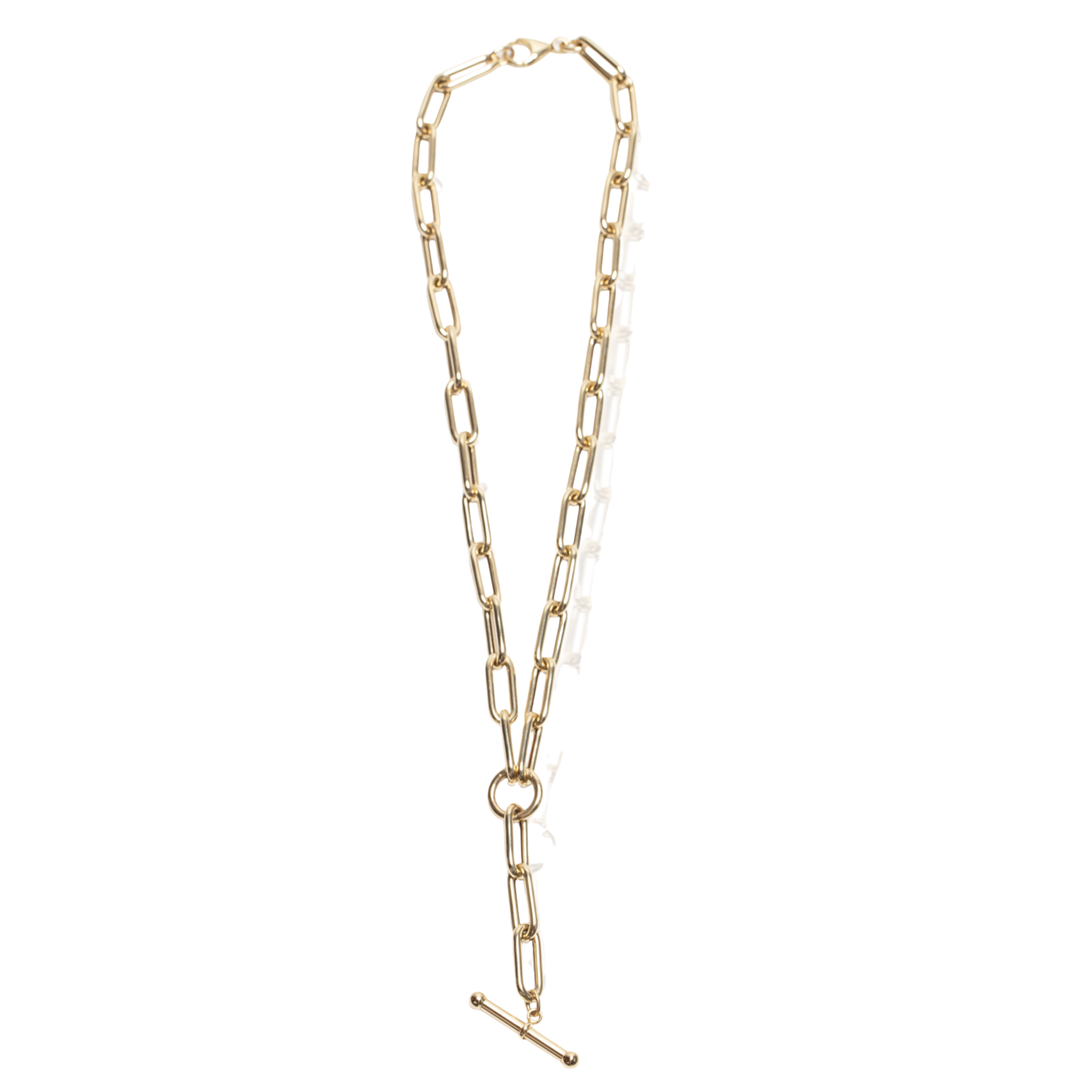 KELLY FLETCHER Lariate 18K Yellow Gold Oversize Necklace