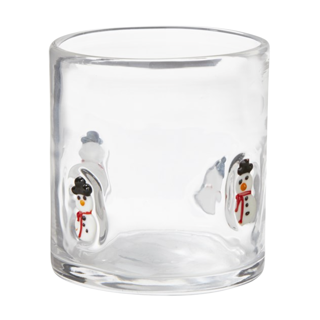 TAG Snowman Double Old Fashion Glass Default Title