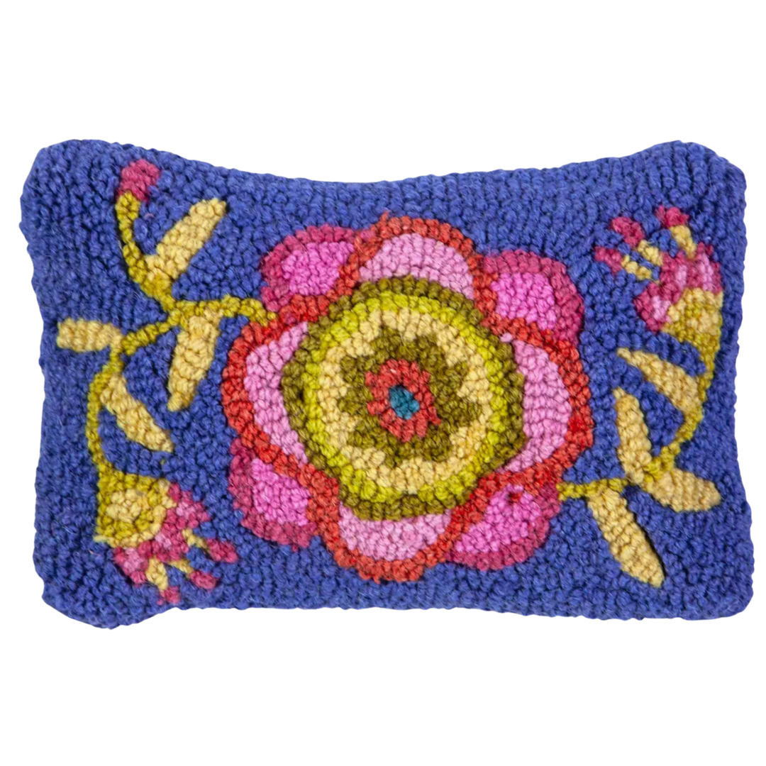 CHANDLER 4 CORNERS Spring Flower Hooked Wool Pillow Default Title