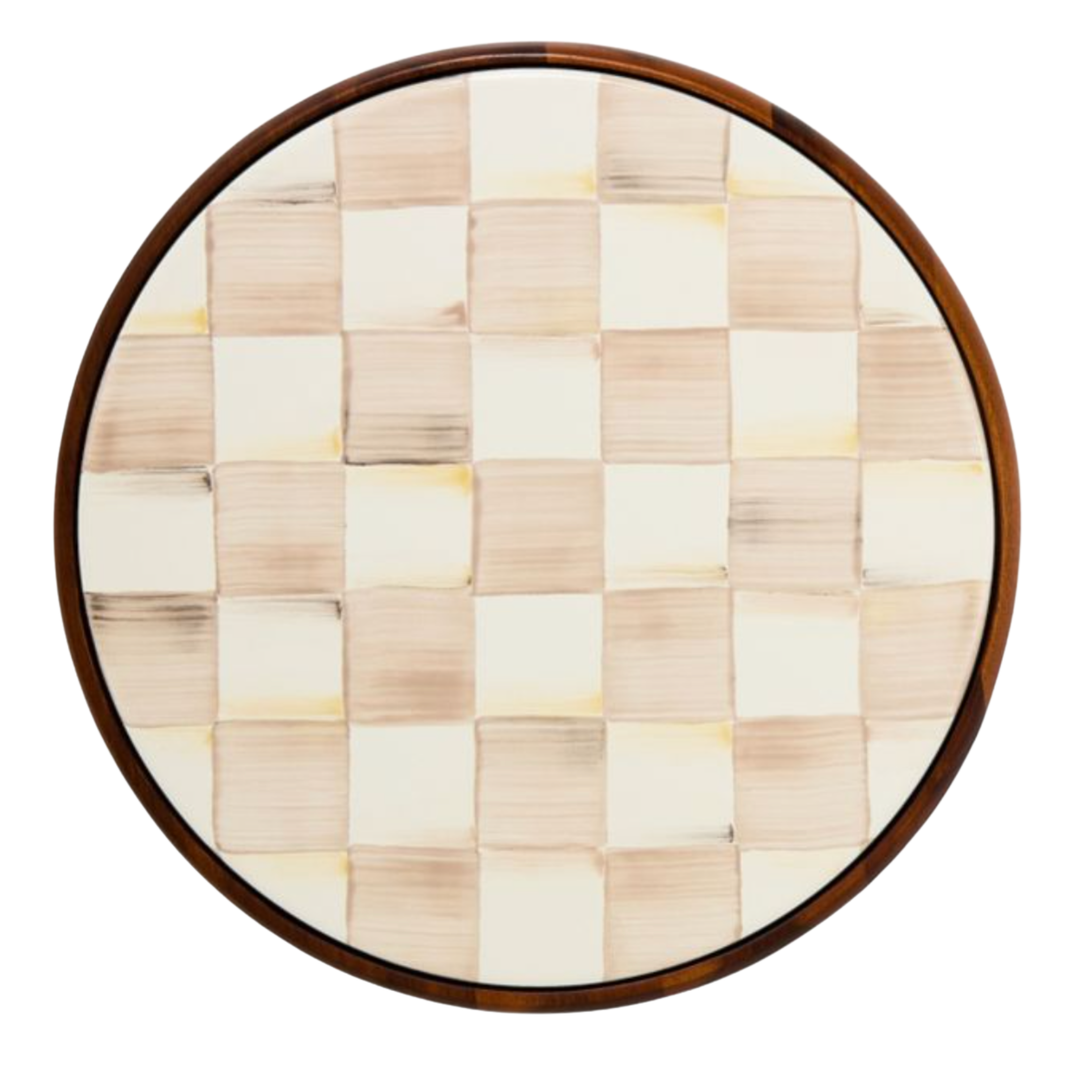 MACKENZIE CHILDS Mocha Check Trivet