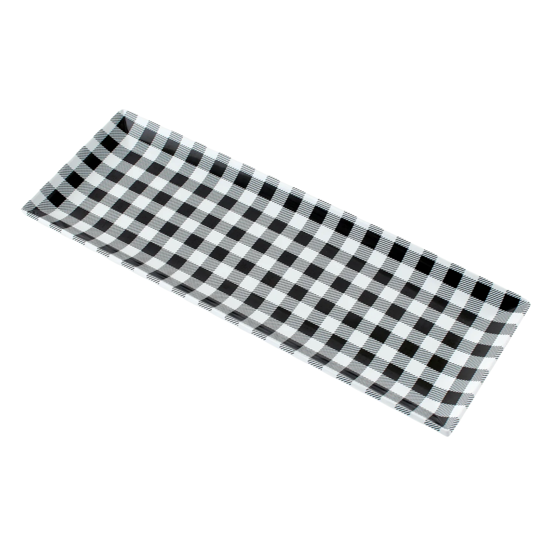 180 DEGREES Black Gingham Melamine Sandwich Tray Default Title