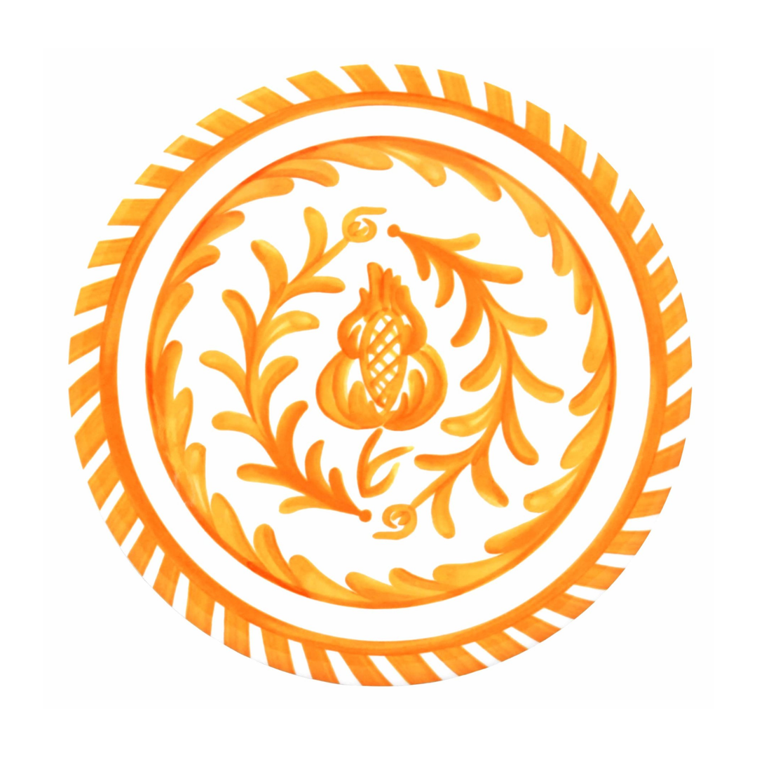 LE CADEAUX Sicily Orange Salad Plate