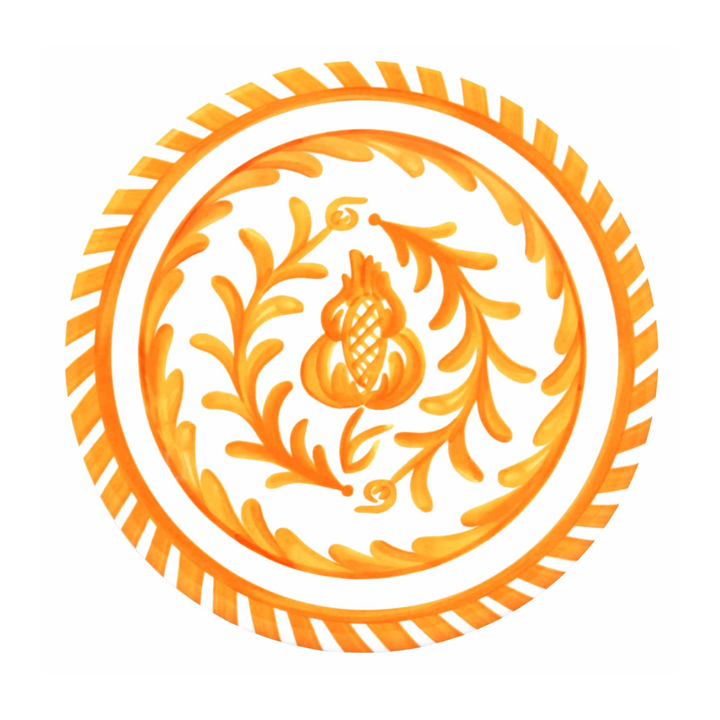 LE CADEAUX Sicily Orange Salad Plate