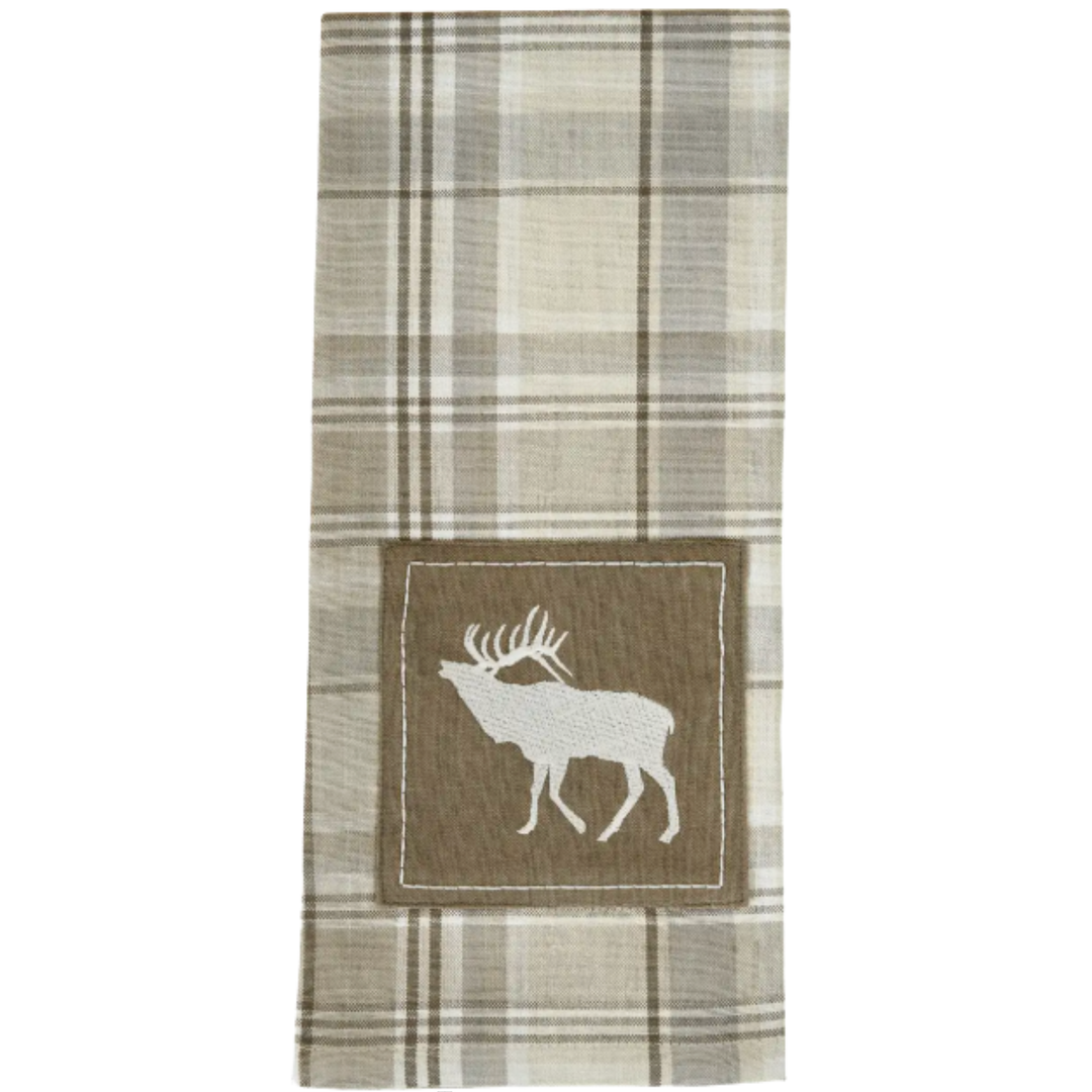PARK DESIGNS Cliffside Plaid Elk Decorative Dishtowel Default Title