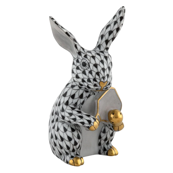 HEREND Pickle Ball Bunny BLACK
