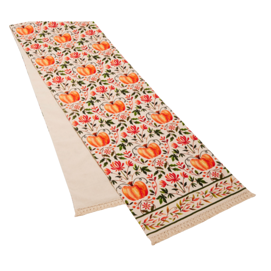 RAZ IMPORTS Pumpkin Vine Pattern Table Runner Default Title