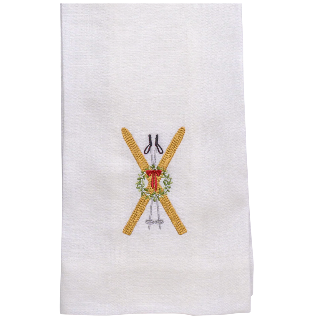 ARTE ITALICA Vintage Linen Towel With Ski Default Title
