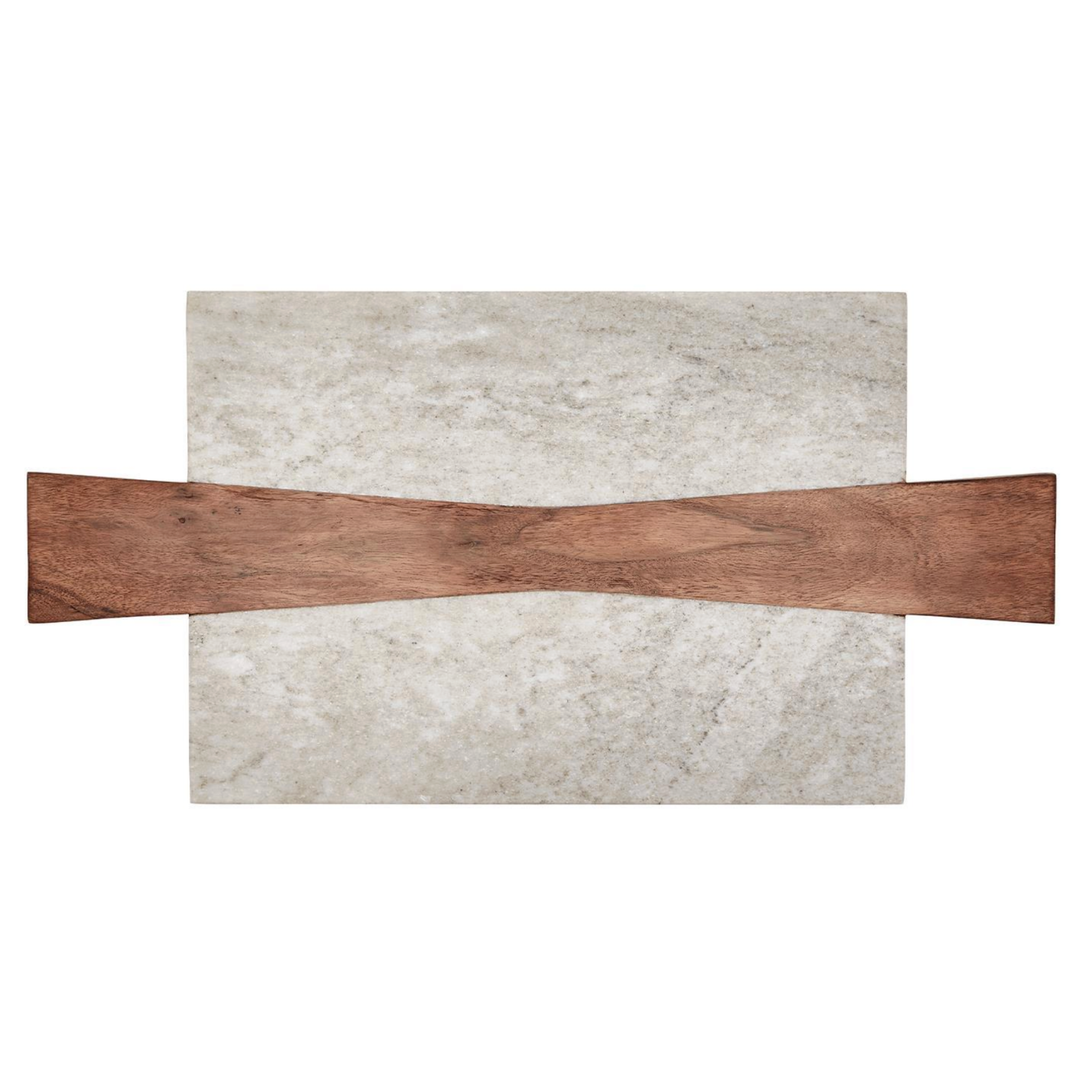 TWO'S COMPANY Marble And Acacia Wood Cheese Board Default Title