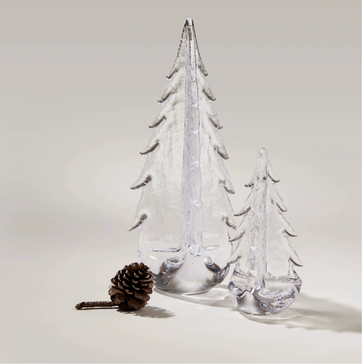 SIMON PEARCE Evergreen 8" Crackle Glass Tree