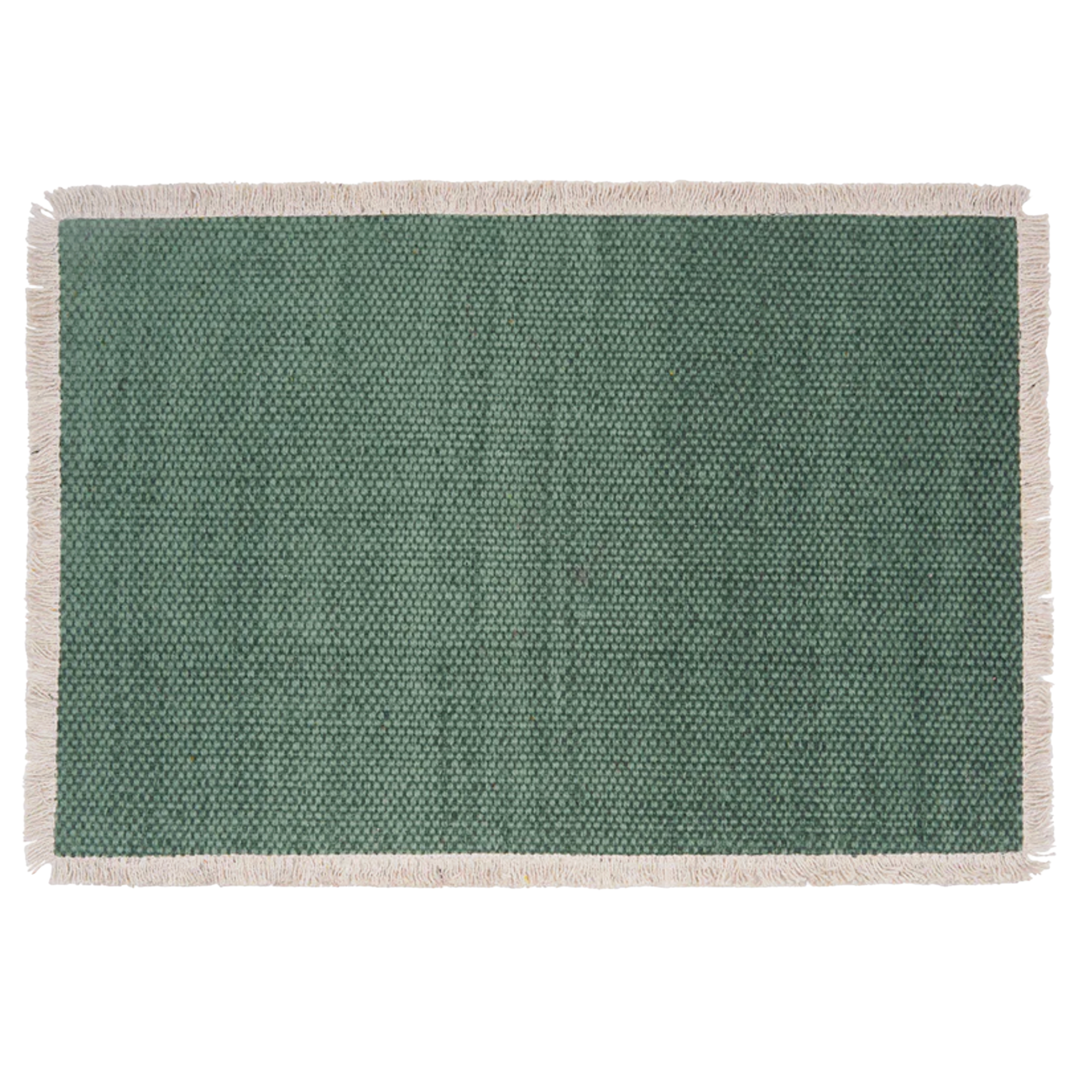 C&F HOME Aspen Green Fringed Solid Placemat