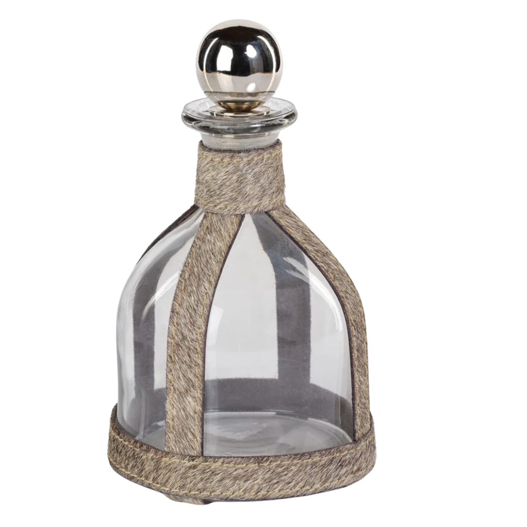 ZODAX St. Moritz Hair On Leather Decantor Plus Stopper