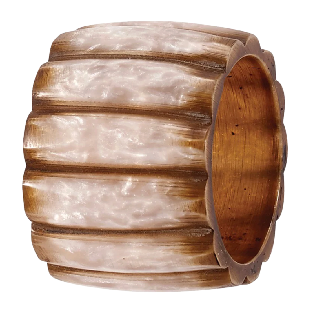 BODRUM Pearlized Fence Napkin Ring Default Title