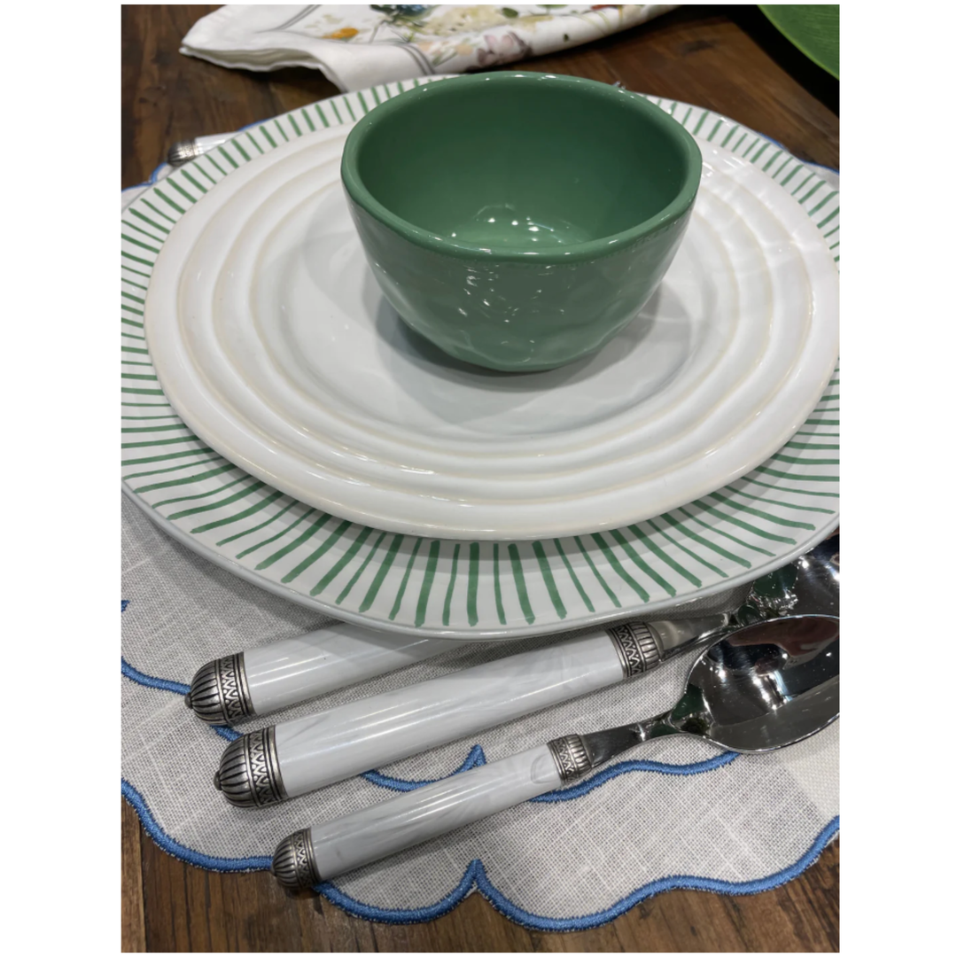 SKYROS Small Fern Green Madeira Meadow Oval Platter