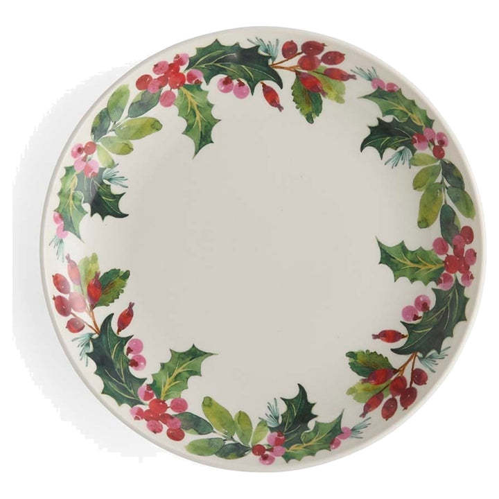 PORTMEIRION Botanic Garden Christmas Holly Salad Plate Berry Border