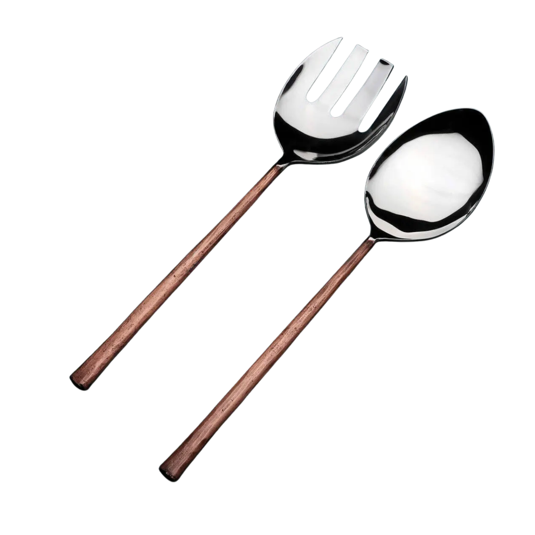 INOX ARTISANS Sundance 2PC Salad Serving Set Default Title