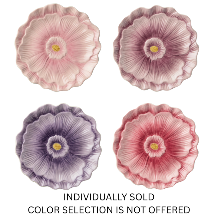 CERTIFIED INTERNATIONAL Individually Sold Wildflower 3-D Floral Dessert Plate