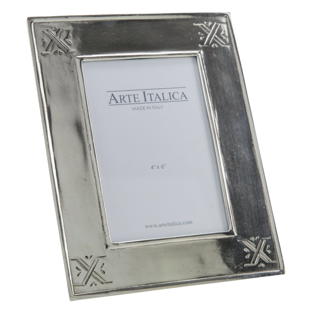 ARTE ITALICA Tudcan Pewter Stamped Picture Frame Default Title