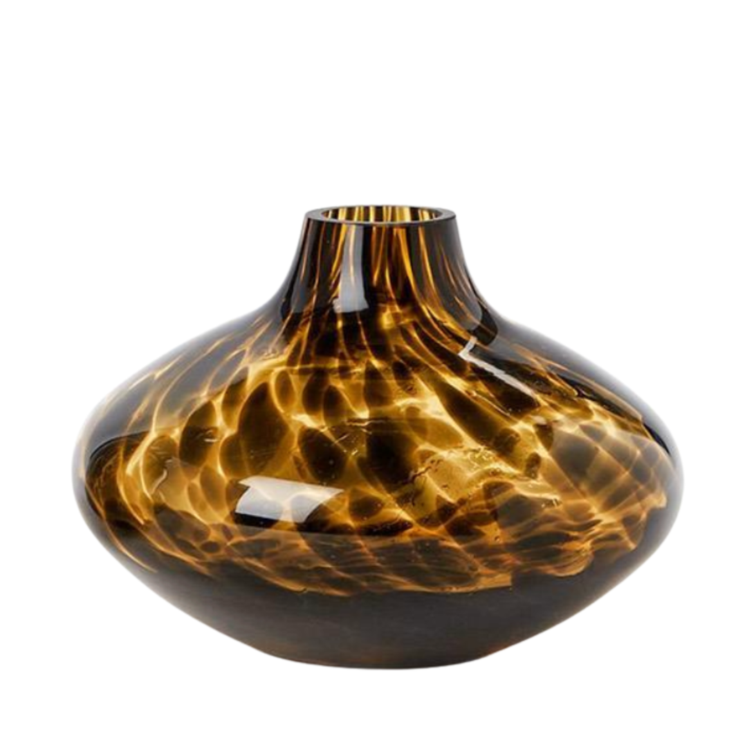 TWO'S COMPANY TWO'S TORTOISE PRINT VASE BLUB Default Title