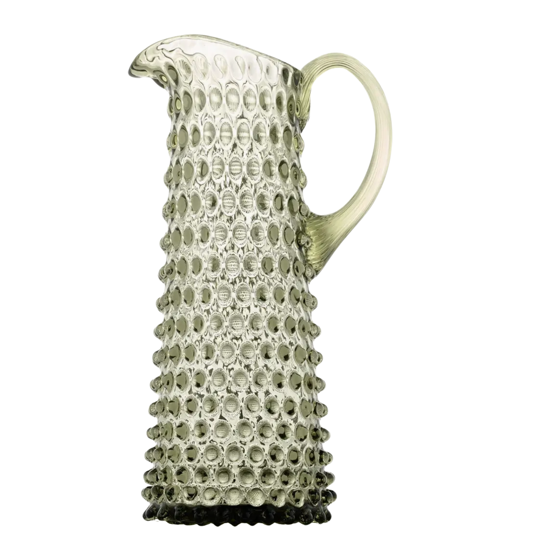 MAURE LUXURY GIFTS Hobnail Moss Green Jug Default Title