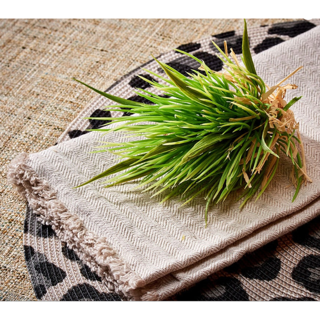 DEBORAH RHODES Natural Washed Fringe Edge Napkin