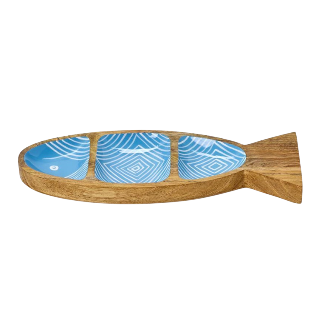 TWO'S COMPANY Hand Crafted Large Fish Tray Default Title