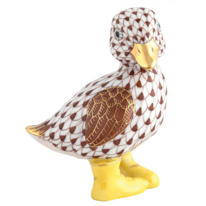 HEREND Duckling In Boots CHOCOLATE