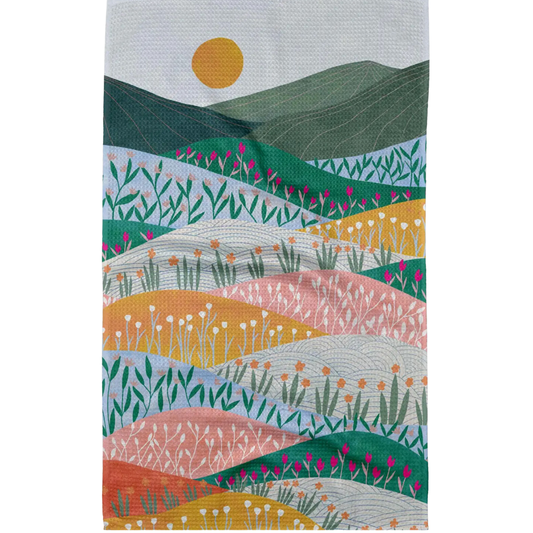 GEOMETRY Sunrise Mountains Tea Towel