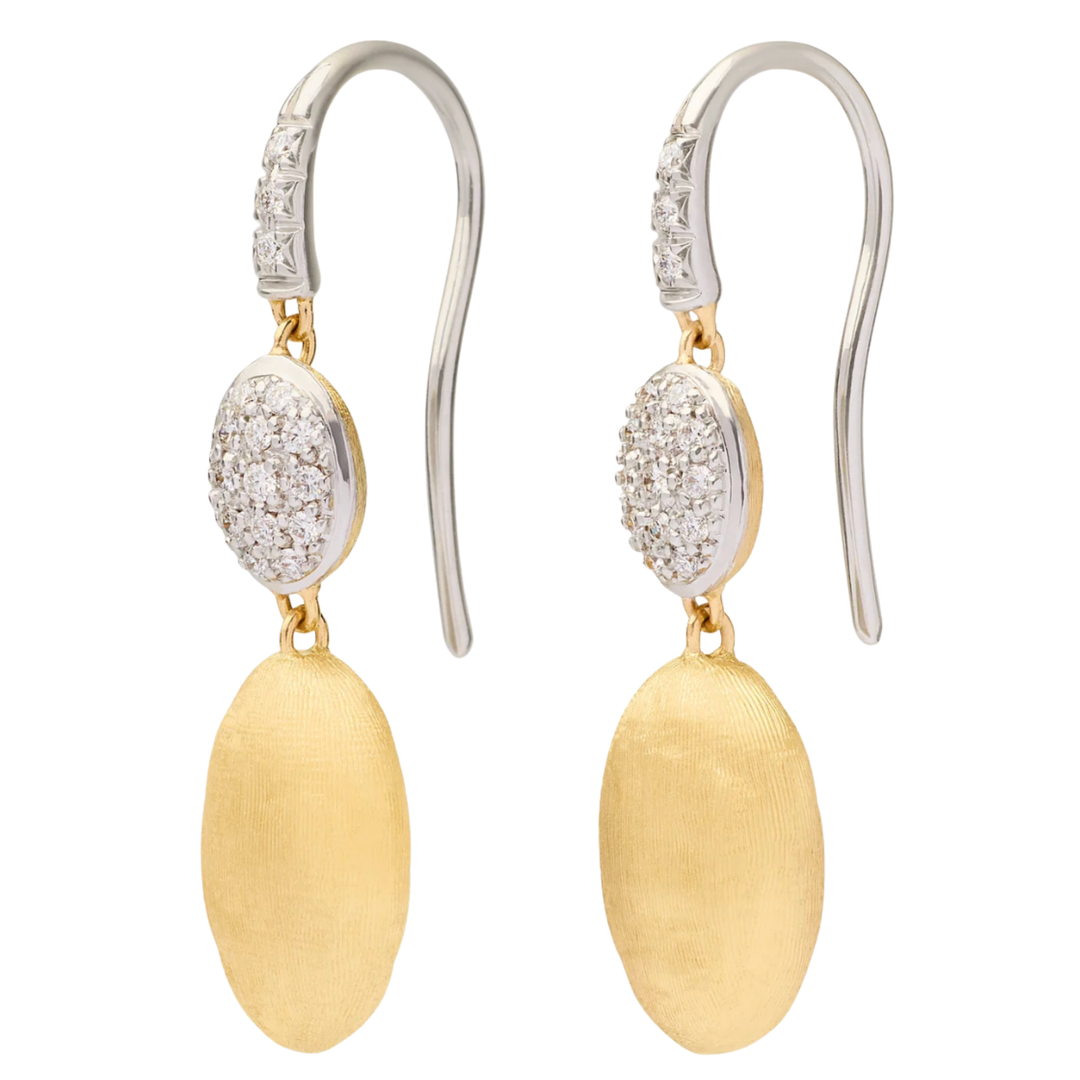 MARCO BICEGO Siviglia Gold Bean With Pave Diamond Earrings Default Title